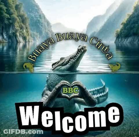 Crocodile Making Heart With Paws Saying Welcome GIF