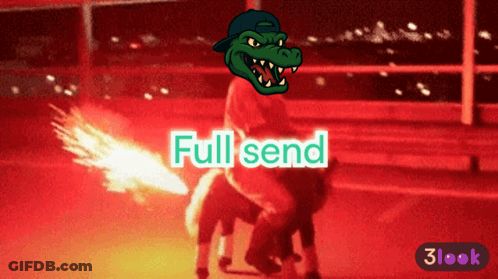 Crocodile Riding Horse Full Send GIF