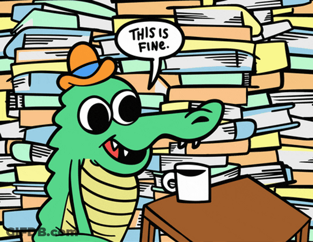 Crocodile With Lots Of Books For Bar Exam GIF