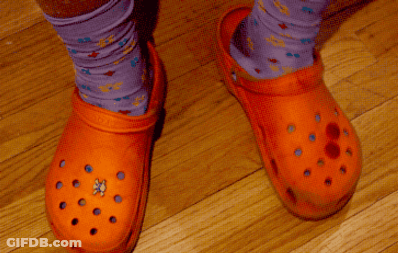Crocs Orange Shuffle Dance GIF