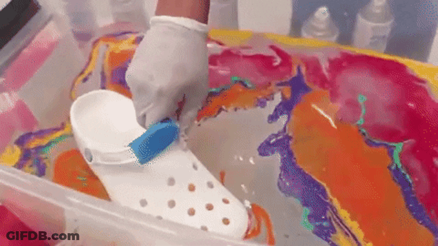 Crocs Paint In Water Fusion Art GIF