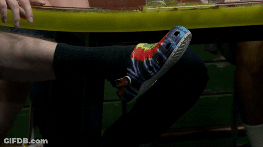 Crocs Rooster Teeth Leg Flip GIF