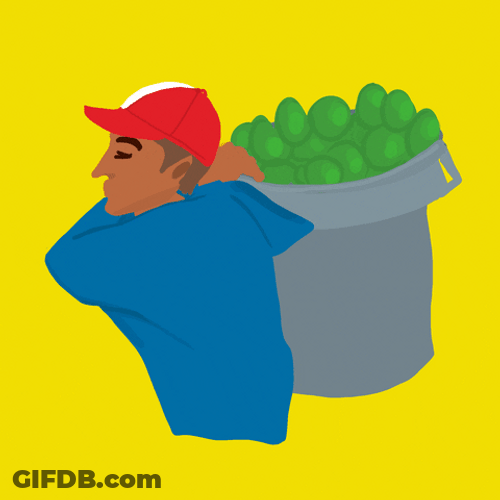 Crop Farmer Harvesting GIF