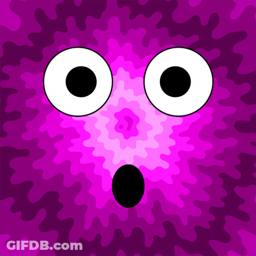 Cross Eyed Purple Art Loop GIF