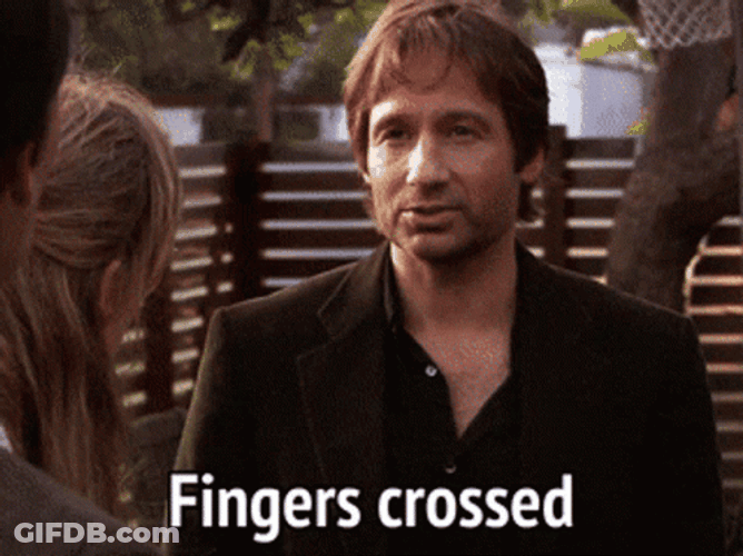 Cross Fingers David Duchovny GIF