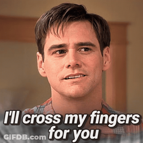 Cross Fingers Jim Carrey GIF