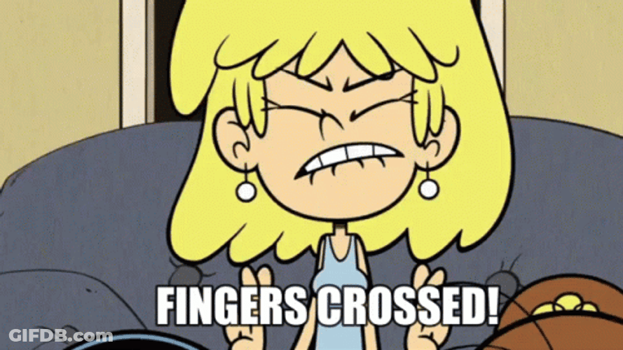Cross Fingers Lori Loud GIF