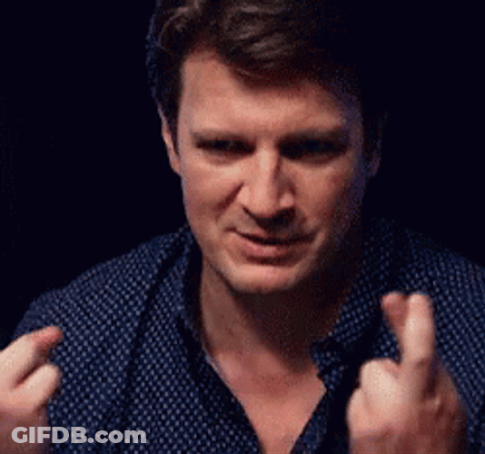 Cross Fingers Nathan Fillion GIF