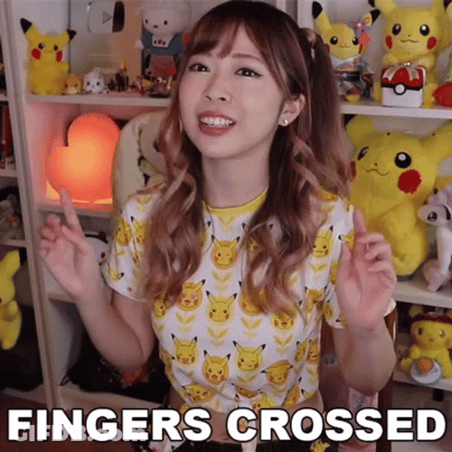 Cross Fingers Pikachu Collection GIF
