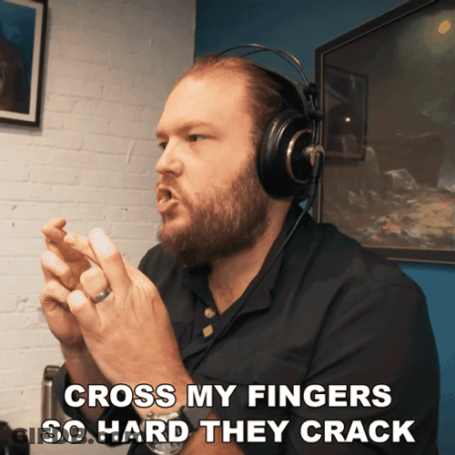 Cross Fingers Sam Gorski GIF
