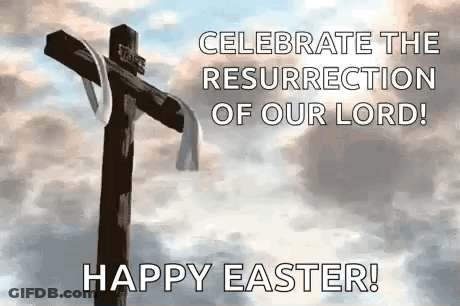 Cross With Celebrate Resurrection Of Our Lord GIF