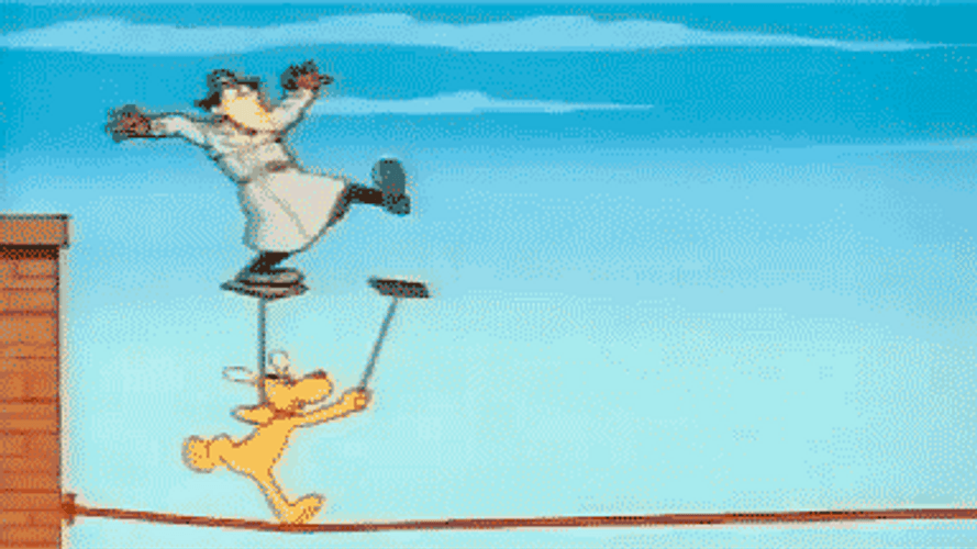Crossing Inspector Gadget GIF