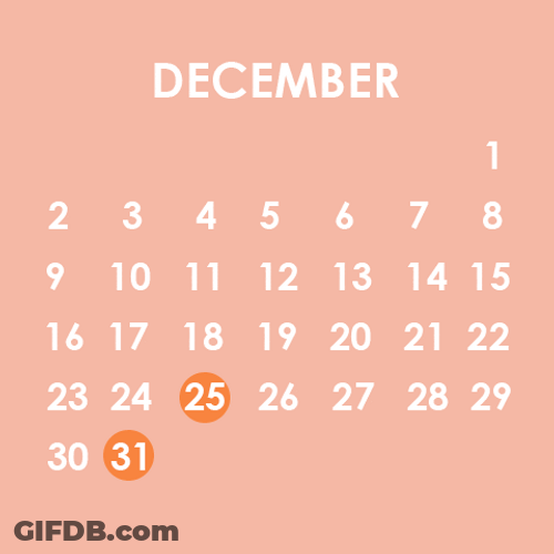 Crossing Out December Calendar Days GIF