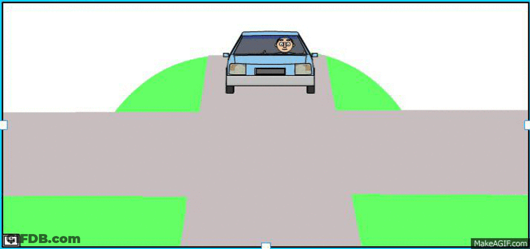 Crossroads Car Crash Animate GIF