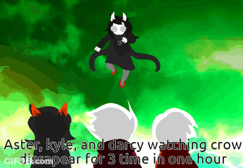 Crow Saying Aster Kyle And Darcy Watching Crow Disappear GIF