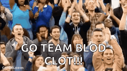 Crowd Applauding Go Team Blod Clot GIF