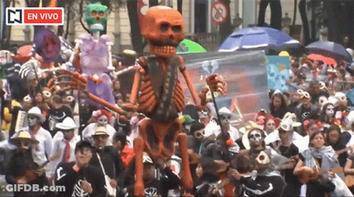 Crowd At Parade With En Vivo Sign GIF