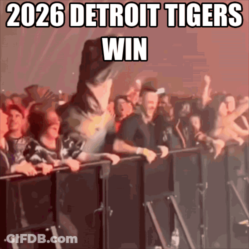 Crowd Behind Fence 2026 Detroit Tigers Win GIF