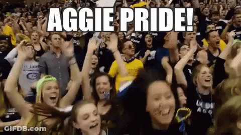 Crowd Cheering Aggie Pride GIF