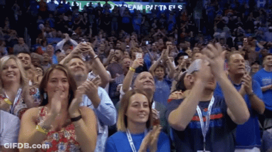 Crowd Cheering Satisfied Clapping GIF