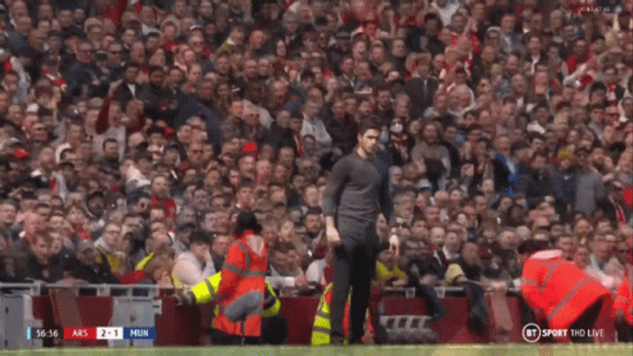 Crowd Cheers Bruno Fernandes GIF