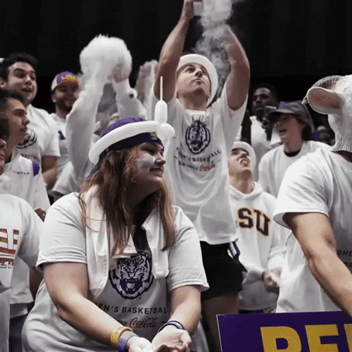 Crowd Do The Chalk Toss GIF