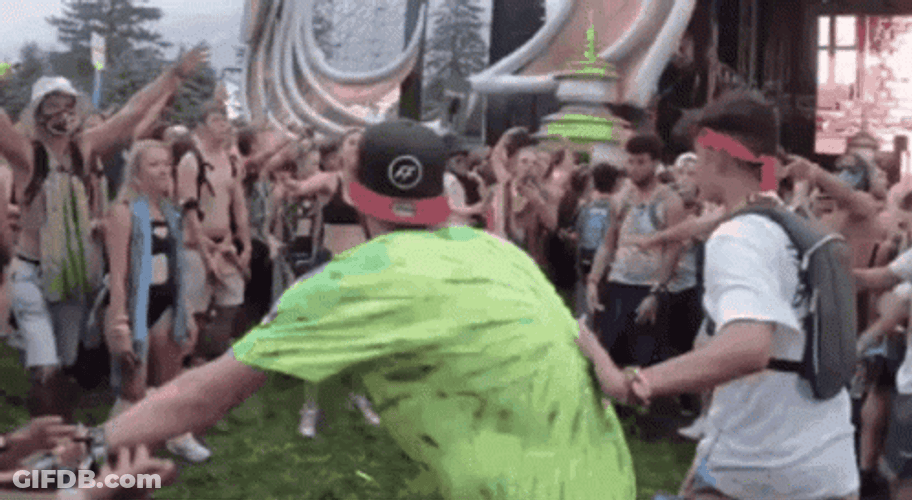 Crowd Encouraging To Open Up Mosh Pit GIF