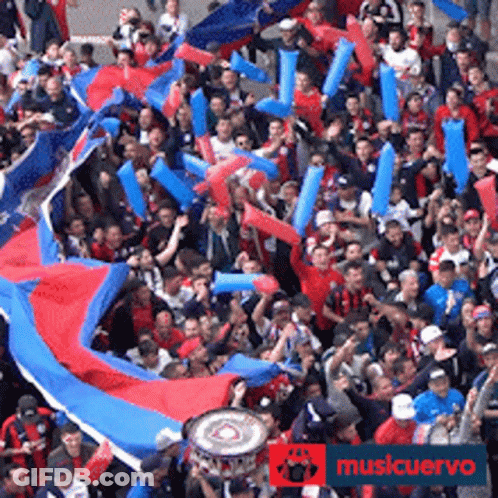 Crowd Gathered At Music Cuervo Sign GIF