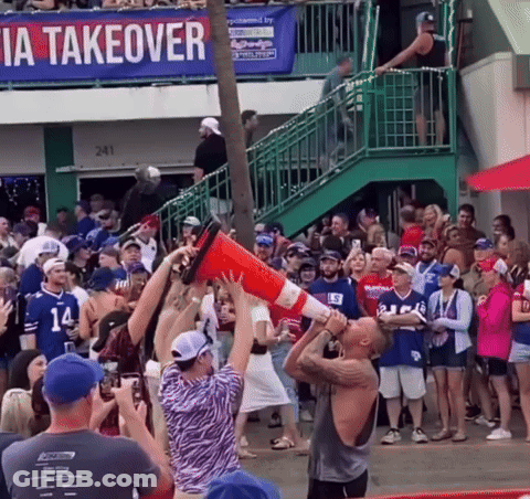 Crowd Gathered In Front Of IA Takeover Sign GIF