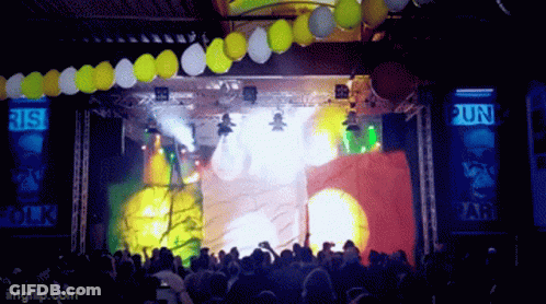 Crowd Gathered In Front Of Punk Stage GIF