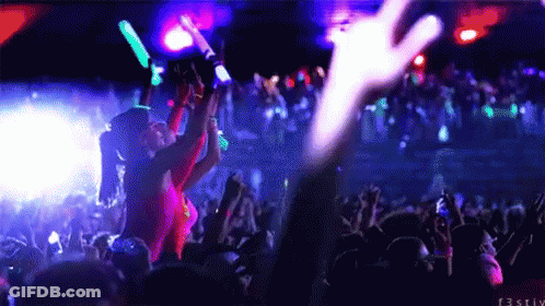 Crowd Hands In Air At Concert F3stv GIF
