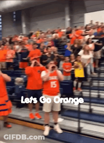 Crowd In Stadium Saying Let's Go Orange GIF