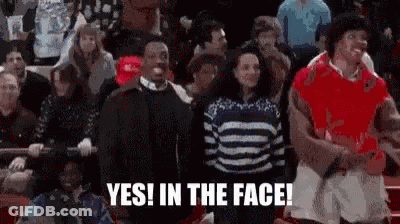 Crowd In Stadium Saying Yes In The Face GIF