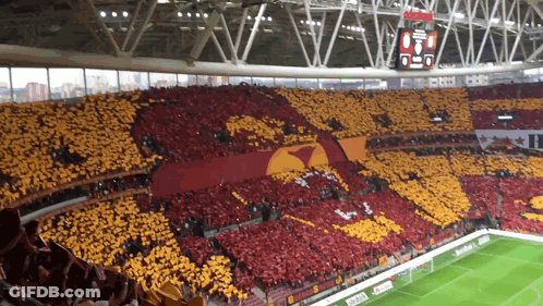 Crowd In Stadium With Scoreboard 0-0 GIF