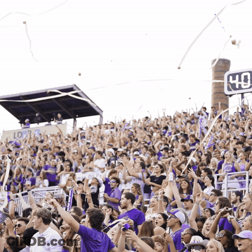 Crowd In Stadium With Scoreboard Saying 40 GIF