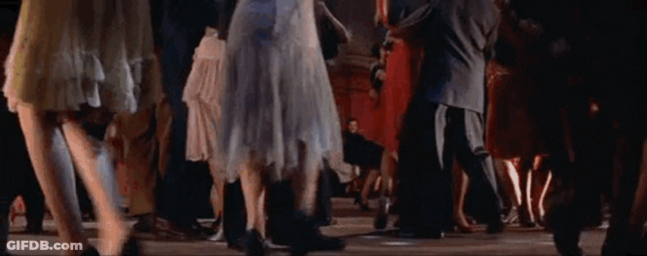 Crowd Legs Dancing Classic Film GIF