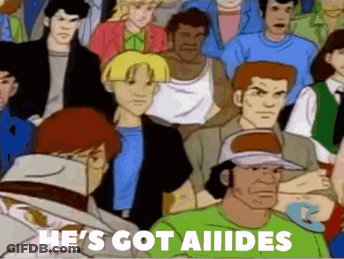 Crowd Of People He's Got Aiiides GIF