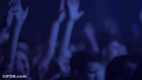 Crowd Raising Hands At Concert GIF