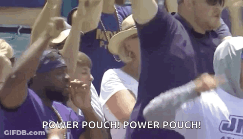 Crowd Saying Power Pouch GIF