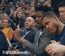 Crowd Sitting In Basketball Stands GIF