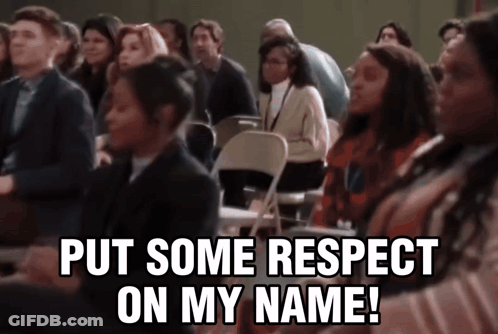 Crowd Sitting In Chairs Put Some Respect On My Name GIF