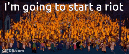 Crowd Starting A Riot GIF