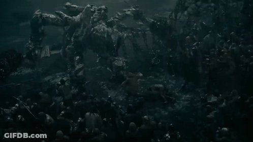 Crowd Swimming In Dark Pool GIF