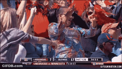 Crowd Watching Arkansas And Ole Miss Play GIF