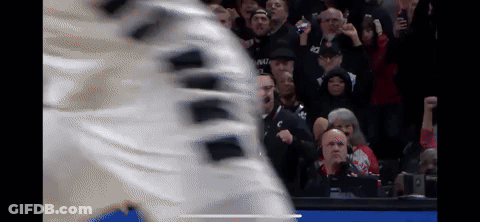 Crowd Watching Basketball Game With Number 43 Jersey GIF