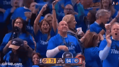 Crowd Watching Basketball Game With Scoreboard 94 GIF