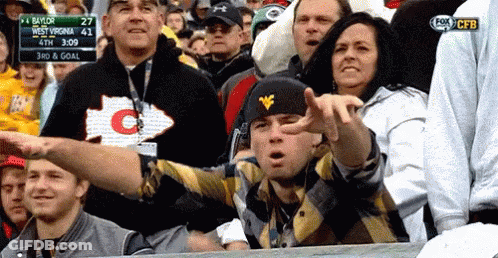 Crowd Watching Baylor Vs West Virginia Football GIF