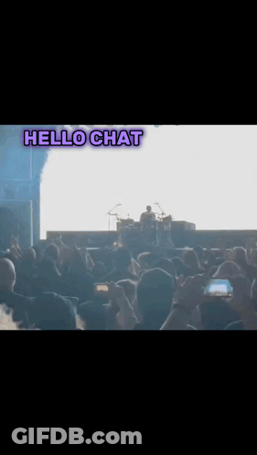 Crowd Watching Concert Hello Chat GIF