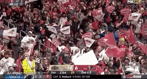 Crowd Watching Football Game On TV GIF