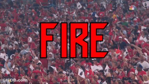 Crowd Watching Game With Coaches Text GIF